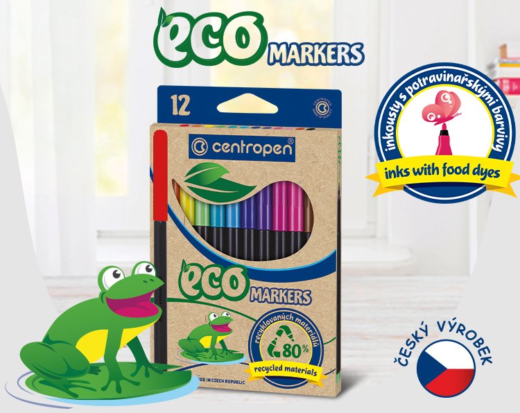Centropen ECO 2560 Markers Set, 12 Colors