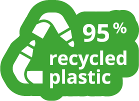 95 % RECYCLED PLASTIC